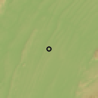 Shaded relief of the 55 km around Cleveland, drawn from the GMTED2010 grid