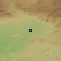 Shaded relief of the 55 km around Colton, drawn from the GMTED2010 grid