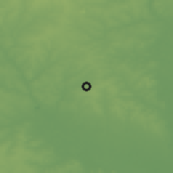 Shaded relief of the 55 km around Columbia, drawn from the GMTED2010 grid