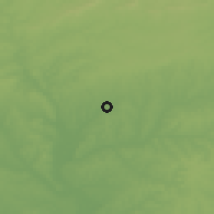 Shaded relief of the 56 km around Columbus, drawn from the GMTED2010 grid