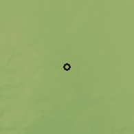 Shaded relief of the 54 km around Columbus, drawn from the GMTED2010 grid