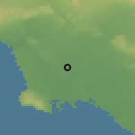 Shaded relief of the 55 km around Compton, drawn from the GMTED2010 grid