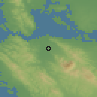 Shaded relief of the 54 km around Concord, drawn from the GMTED2010 grid