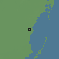 Shaded relief of the 57 km around Cutler Bay, drawn from the GMTED2010 grid