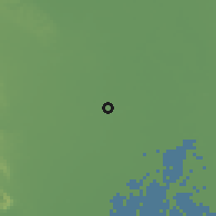 Shaded relief of the 54 km around Davis, drawn from the GMTED2010 grid