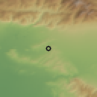 Shaded relief of the 55 km around Diamond Bar, drawn from the GMTED2010 grid