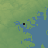 Shaded relief of the 54 km around Dundalk, drawn from the GMTED2010 grid