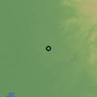 Shaded relief of the 54 km around Antelope, drawn from the GMTED2010 grid