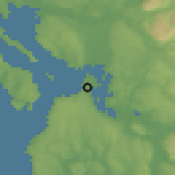Shaded relief of the 50 km around Everett, drawn from the GMTED2010 grid