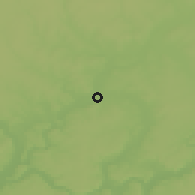 Shaded relief of the 54 km around Fairfield, drawn from the GMTED2010 grid
