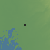 Shaded relief of the 54 km around Florin, drawn from the GMTED2010 grid
