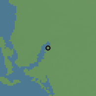 Shaded relief of the 57 km around Fort Myers, drawn from the GMTED2010 grid