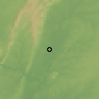 Shaded relief of the 53 km around Frederick, drawn from the GMTED2010 grid
