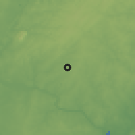 Shaded relief of the 54 km around Gaithersburg, drawn from the GMTED2010 grid