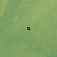 Shaded relief of the 54 km around Germantown, drawn from the GMTED2010 grid