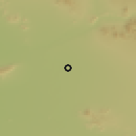 Shaded relief of the 55 km around Gilbert, drawn from the GMTED2010 grid