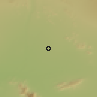 Shaded relief of the 55 km around Glendale, drawn from the GMTED2010 grid