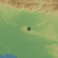 Shaded relief of the 55 km around Hacienda Heights, drawn from the GMTED2010 grid