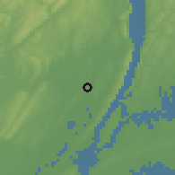 Shaded relief of the 53 km around Hackensack, drawn from the GMTED2010 grid