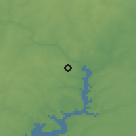 Shaded relief of the 54 km around Arlington, drawn from the GMTED2010 grid