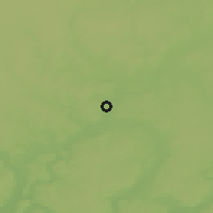 Shaded relief of the 53 km around Hamilton, drawn from the GMTED2010 grid