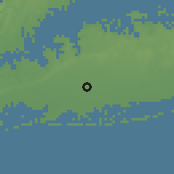 Shaded relief of the 53 km around Hempstead, drawn from the GMTED2010 grid