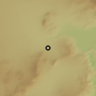 Shaded relief of the 55 km around Henderson, drawn from the GMTED2010 grid