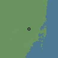 Shaded relief of the 57 km around Hialeah, drawn from the GMTED2010 grid