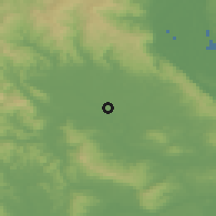 Shaded relief of the 51 km around Hillsboro, drawn from the GMTED2010 grid