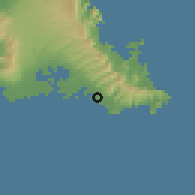 Shaded relief of the 58 km around Honolulu, drawn from the GMTED2010 grid