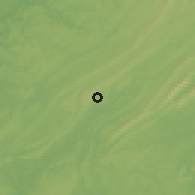 Shaded relief of the 55 km around Hoover, drawn from the GMTED2010 grid