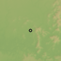 Shaded relief of the 55 km around Huntsville, drawn from the GMTED2010 grid