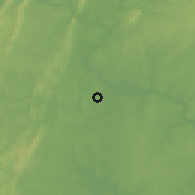 Shaded relief of the 54 km around Ashburn, drawn from the GMTED2010 grid