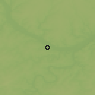 Shaded relief of the 54 km around Jefferson City, drawn from the GMTED2010 grid