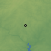 Shaded relief of the 54 km around Aspen Hill, drawn from the GMTED2010 grid