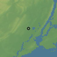 Shaded relief of the 53 km around Kearny, drawn from the GMTED2010 grid