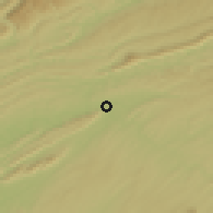 Shaded relief of the 54 km around Kingsport, drawn from the GMTED2010 grid