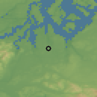 Shaded relief of the 51 km around Lacey, drawn from the GMTED2010 grid