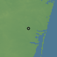 Shaded relief of the 53 km around Lakewood, drawn from the GMTED2010 grid
