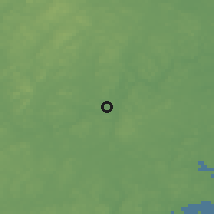 Shaded relief of the 52 km around Lawrence, drawn from the GMTED2010 grid