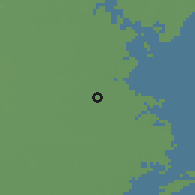 Shaded relief of the 56 km around League City, drawn from the GMTED2010 grid