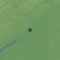 Shaded relief of the 53 km around Levittown, drawn from the GMTED2010 grid