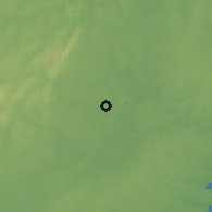Shaded relief of the 54 km around Linton Hall, drawn from the GMTED2010 grid