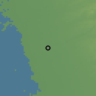 Shaded relief of the 54 km around Lodi, drawn from the GMTED2010 grid