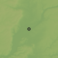 Shaded relief of the 54 km around Louisville, drawn from the GMTED2010 grid
