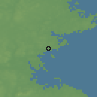 Shaded relief of the 52 km around Lynn, drawn from the GMTED2010 grid