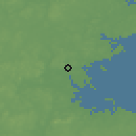Shaded relief of the 52 km around Malden, drawn from the GMTED2010 grid