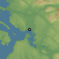 Shaded relief of the 50 km around Marysville, drawn from the GMTED2010 grid
