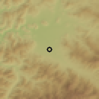 Shaded relief of the 52 km around Medford, drawn from the GMTED2010 grid