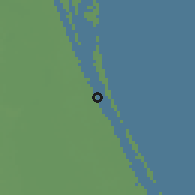 Shaded relief of the 57 km around Melbourne, drawn from the GMTED2010 grid